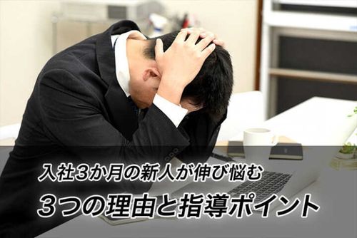 入社３か月の新人が伸び悩む３つの理由と指導ポイント